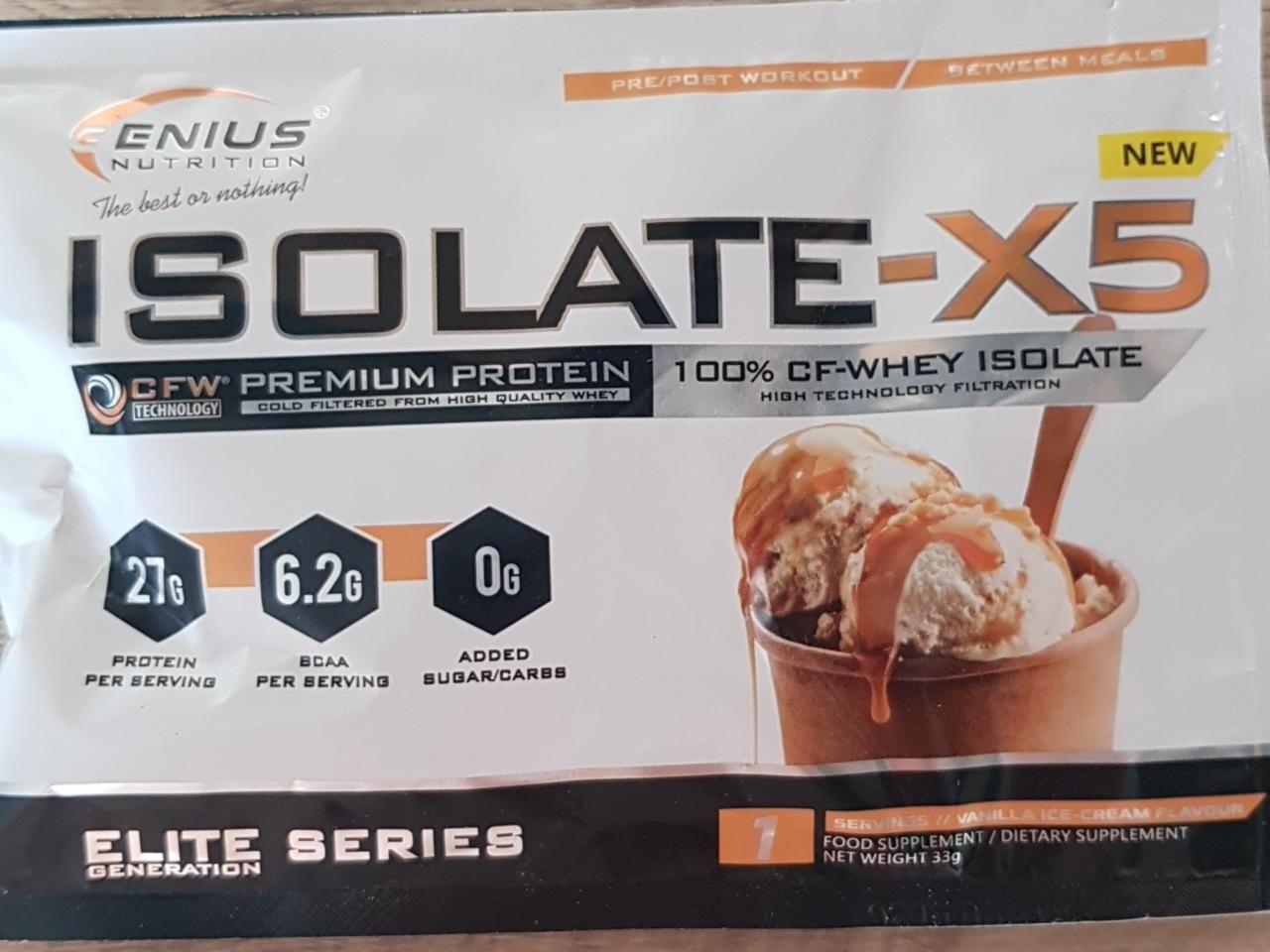 Fotografie - isolate-x5 vanilkova zmrzlina Genius Nutrition