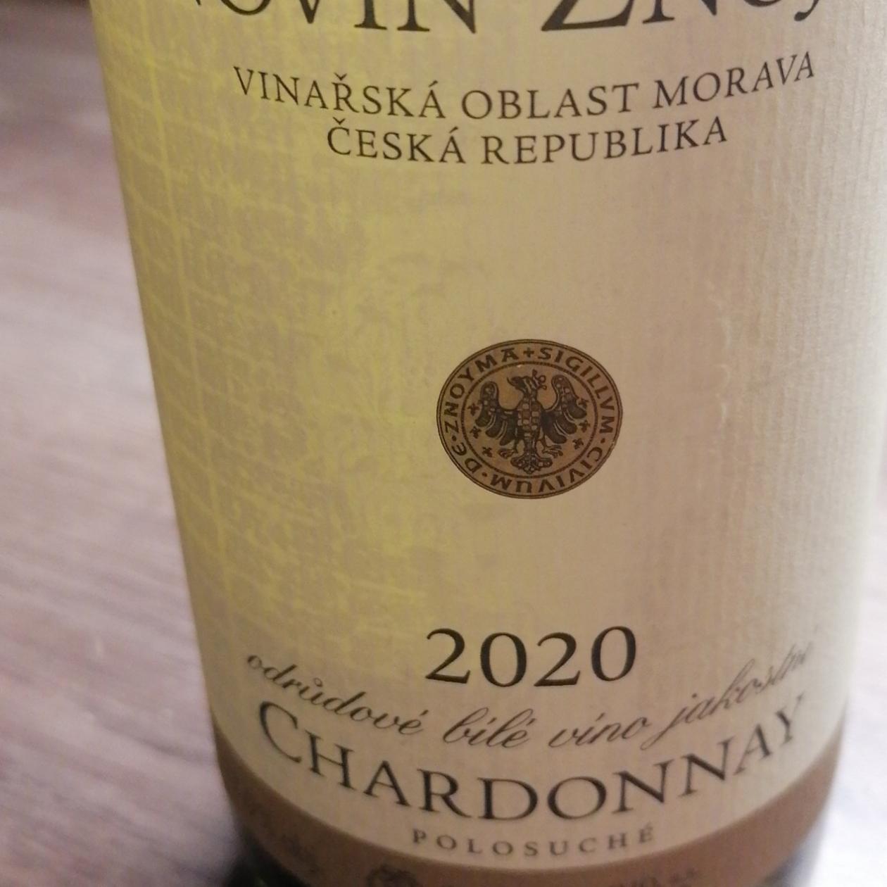 Fotografie - Chardonnay 2020 Znovín Znojmo