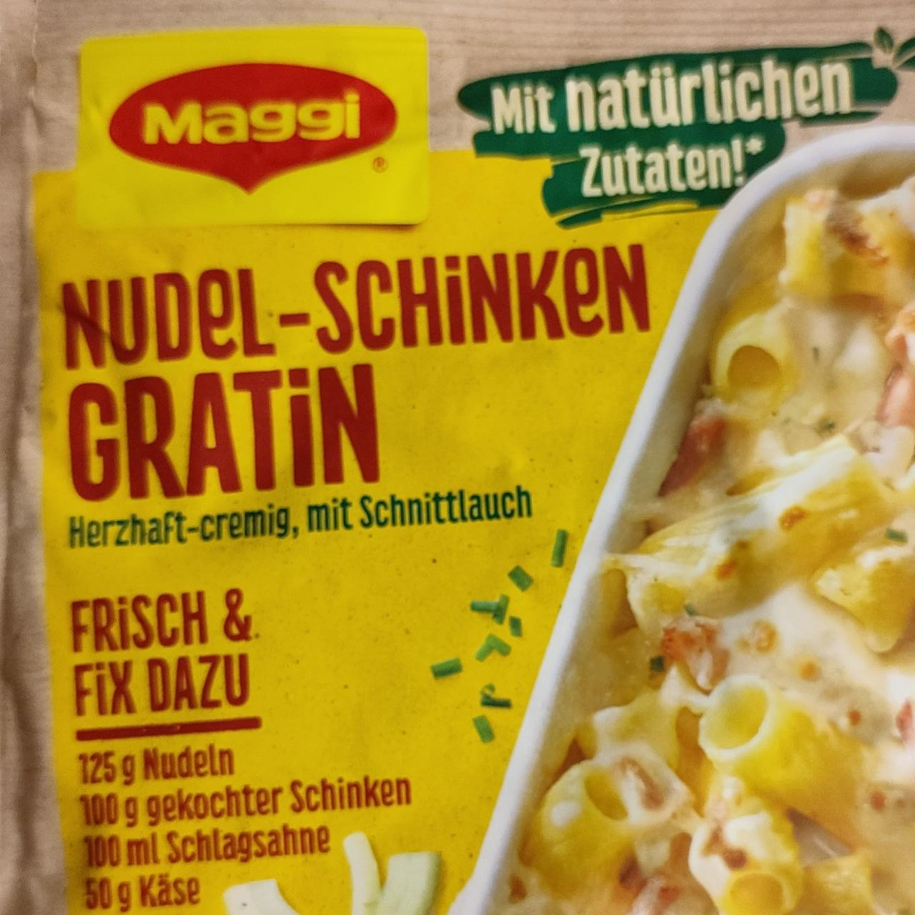 Fotografie - Nudel-schinken gratin herzhaft-cremig, mit schnittlauch Maggi