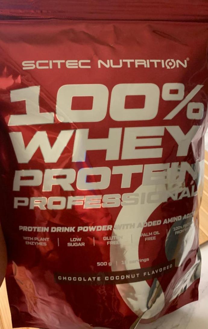 Fotografie - 100% Whey protein professional Chocolate coconut flavored Scitec nutrition