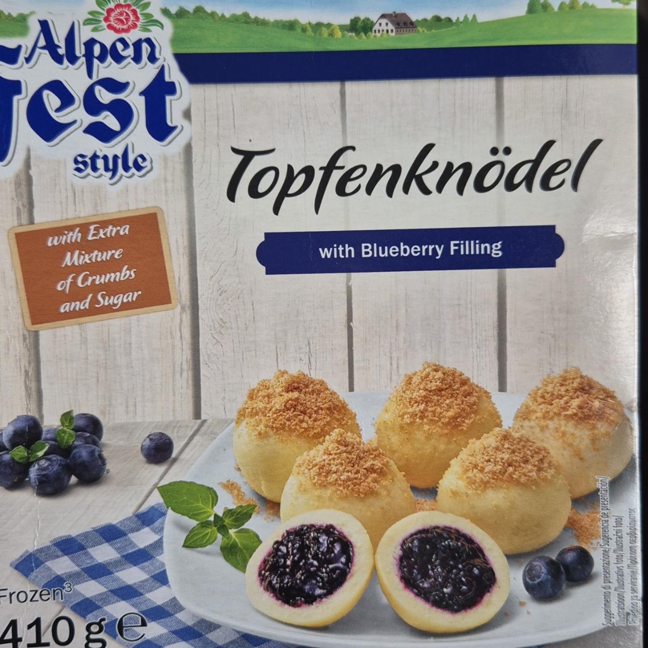 Fotografie - Topfenknödel with blueberry filling Alpen fest style