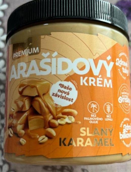 Fotografie - Premium arašídový krém slaný karamel Grizly