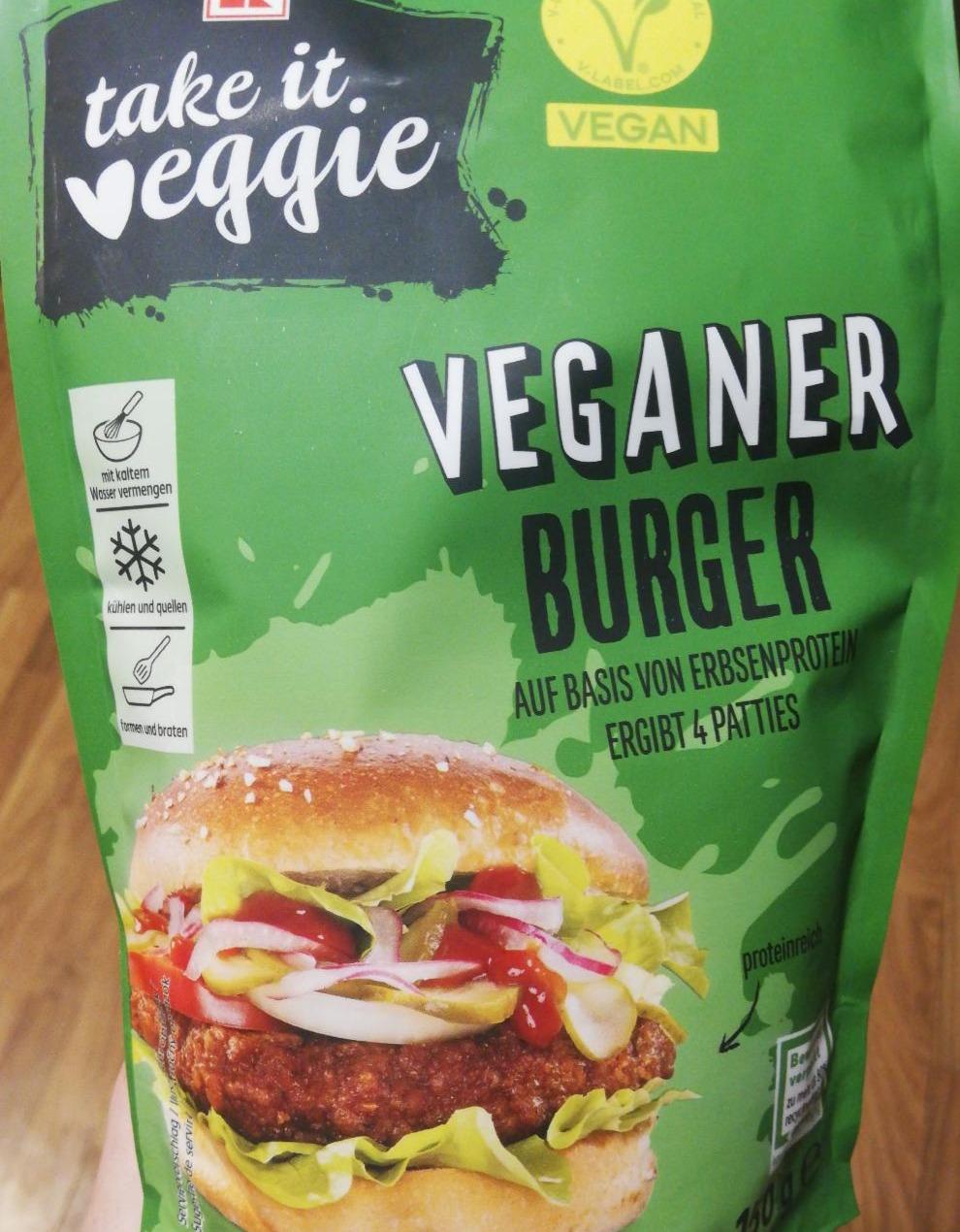 Fotografie - Veganer burger K-take it veggie