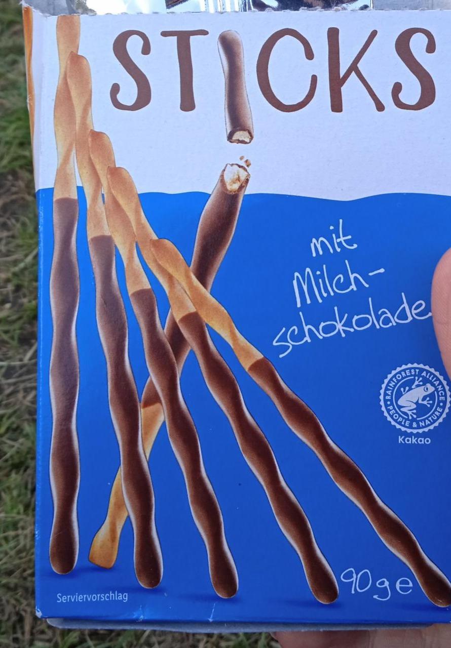 Schoko Sticks mit a Milchschokolade kJ nutriční - kalorie, hodnoty Sondey