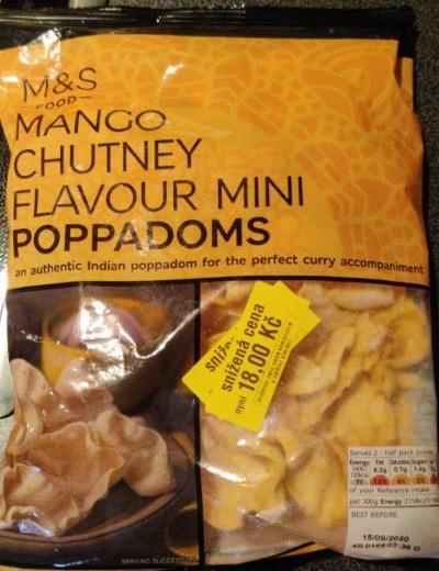 Fotografie - Mango chutney flavour mini poppadoms M&S Food