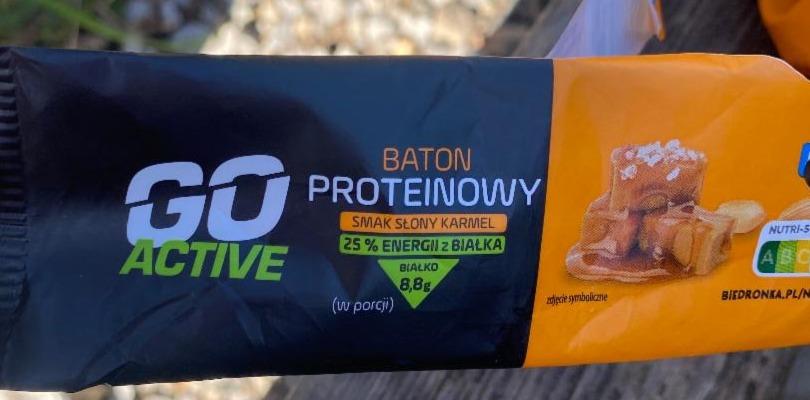 Fotografie - Baton proteinowy smak słony karmel Go Active