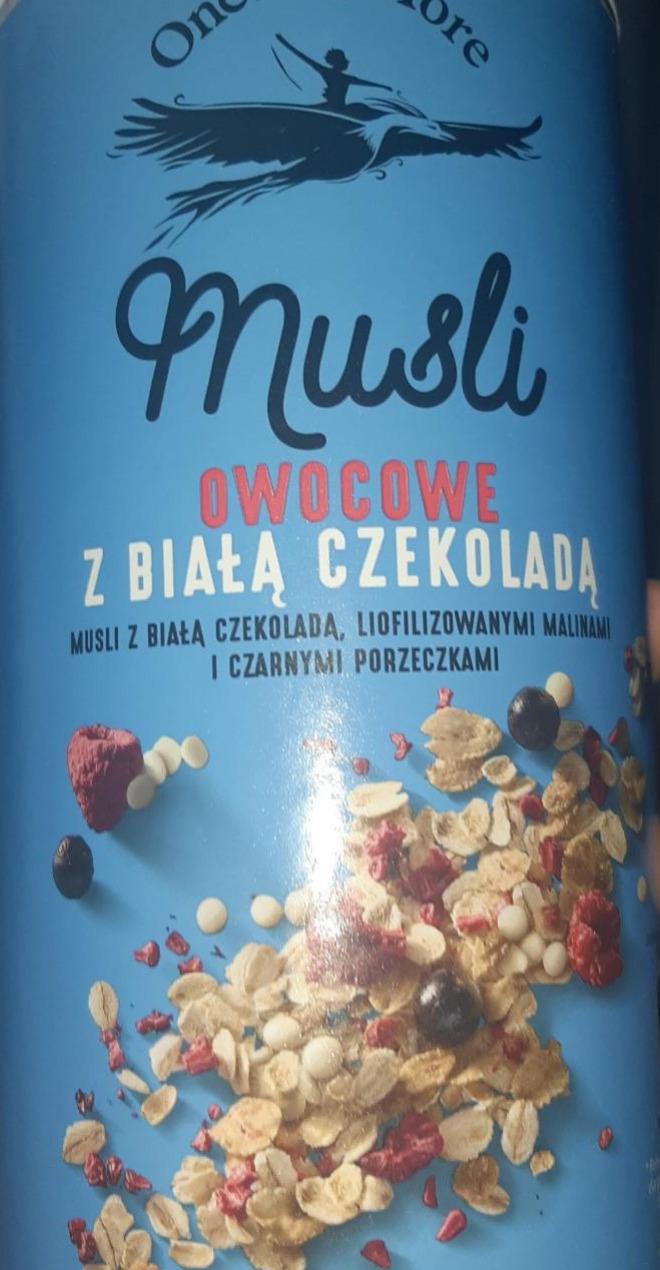 Fotografie - Müsli s bílou čokoládou a ovocné müsli OneDayMore