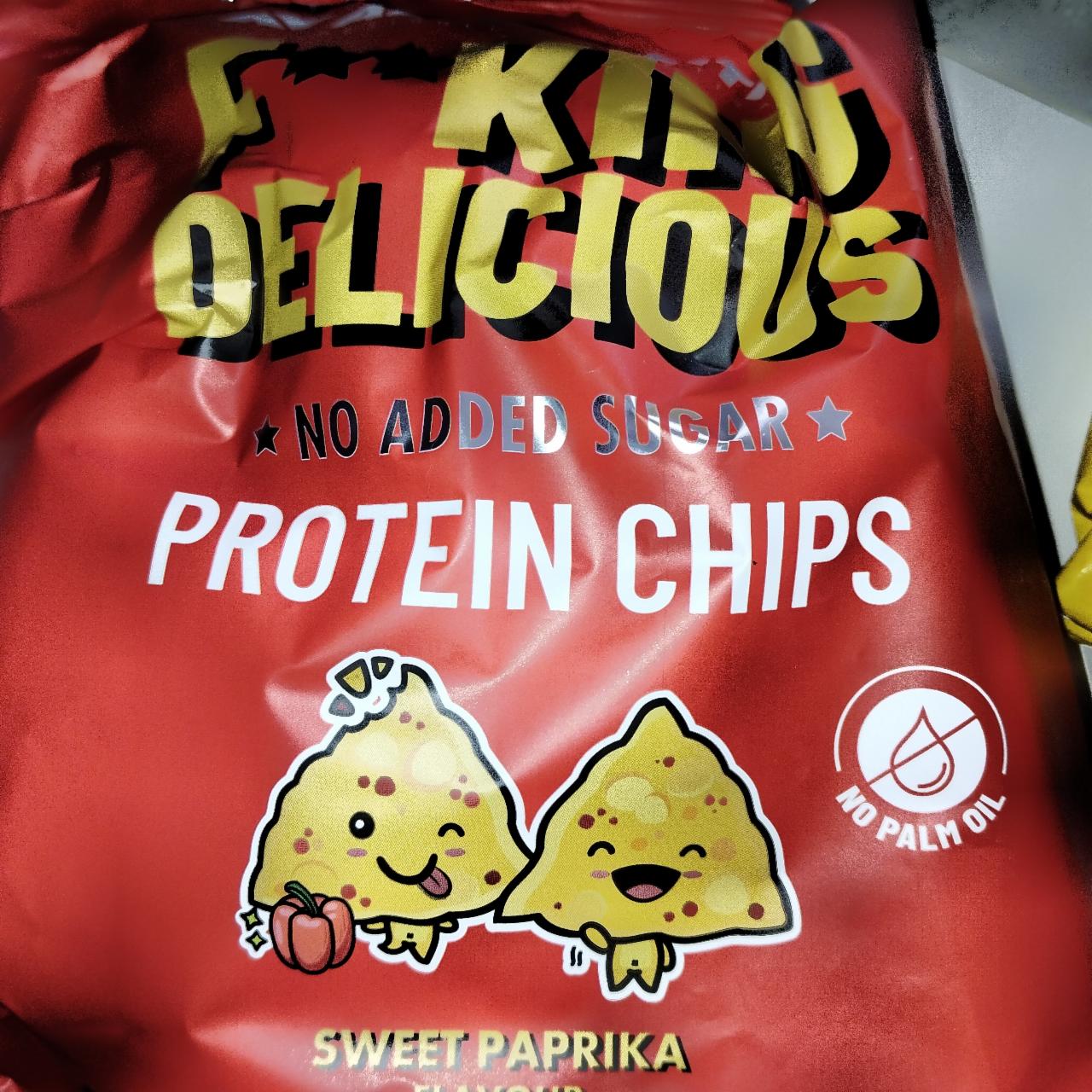 Fotografie - F**king Delicious protein chips sweet paprika Allnutrition