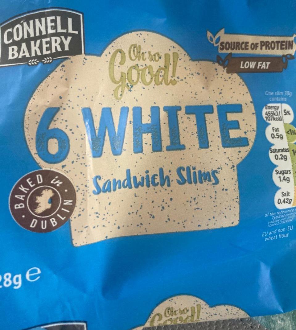 Fotografie - 6 White sandwich slims Connell Bakery