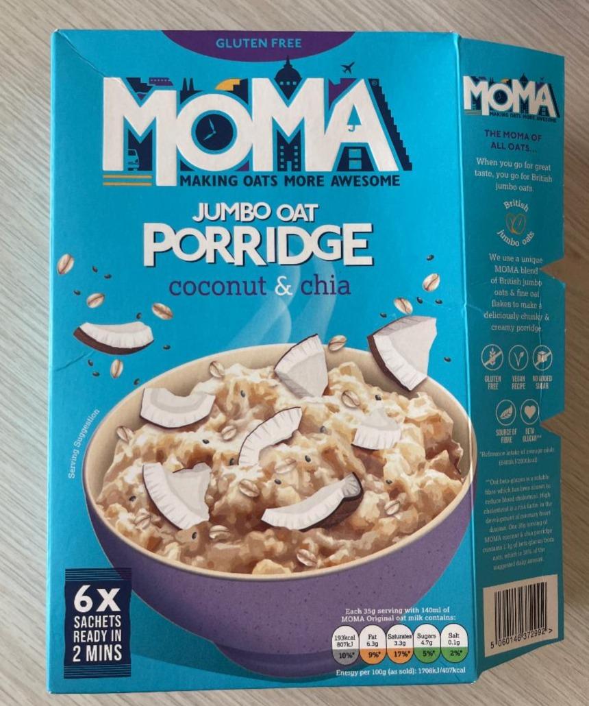 Fotografie - Jumbo oat porridge coconut & chia Moma