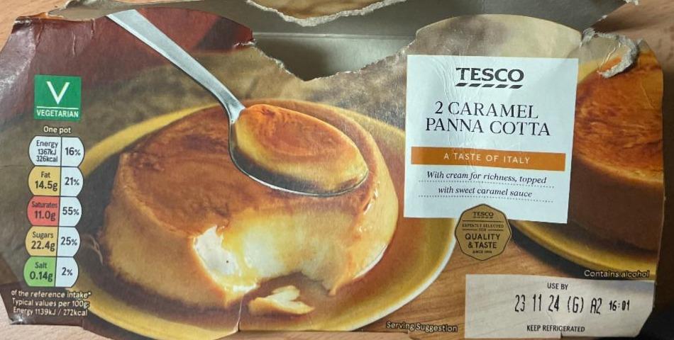 Fotografie - Caramel panna cotta Tesco