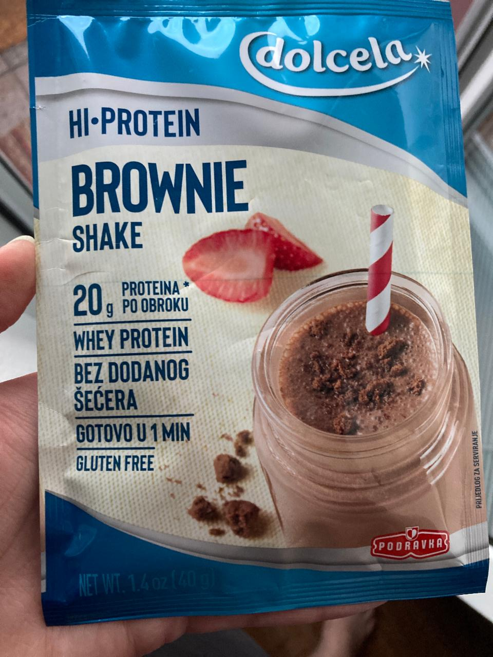 Fotografie - Hi-protein brownie shake Dolcela