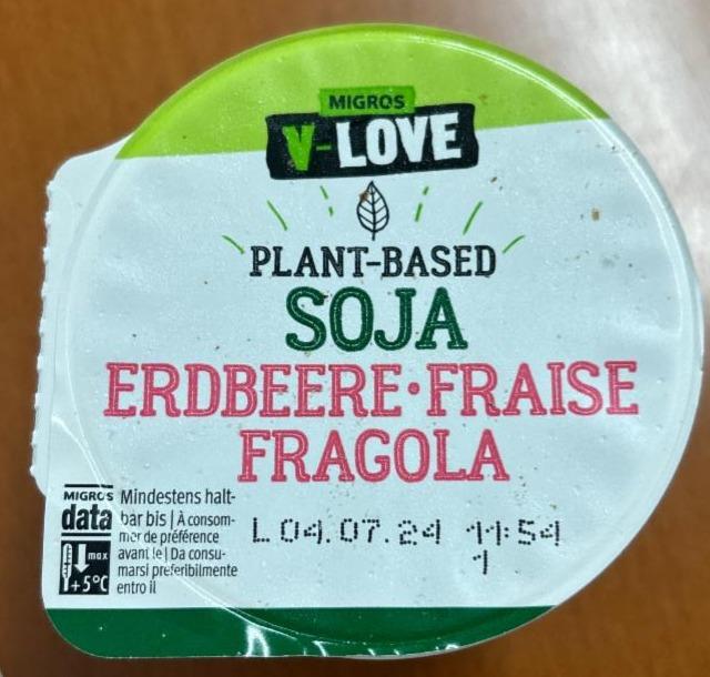 Fotografie - V-LOVE plant-based soja erdbeere Migros