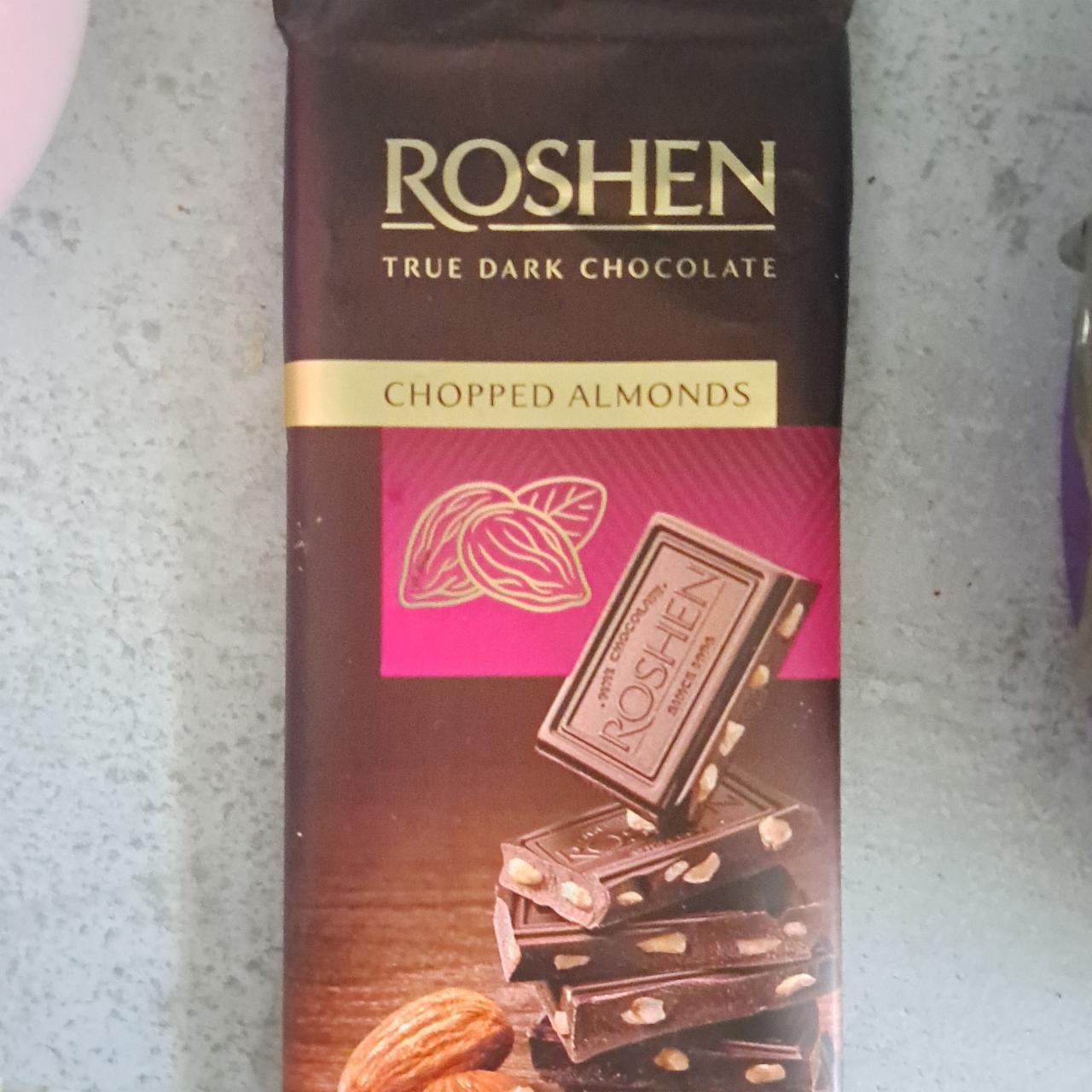 Fotografie - True dark chocolate chopped almonds Roshen