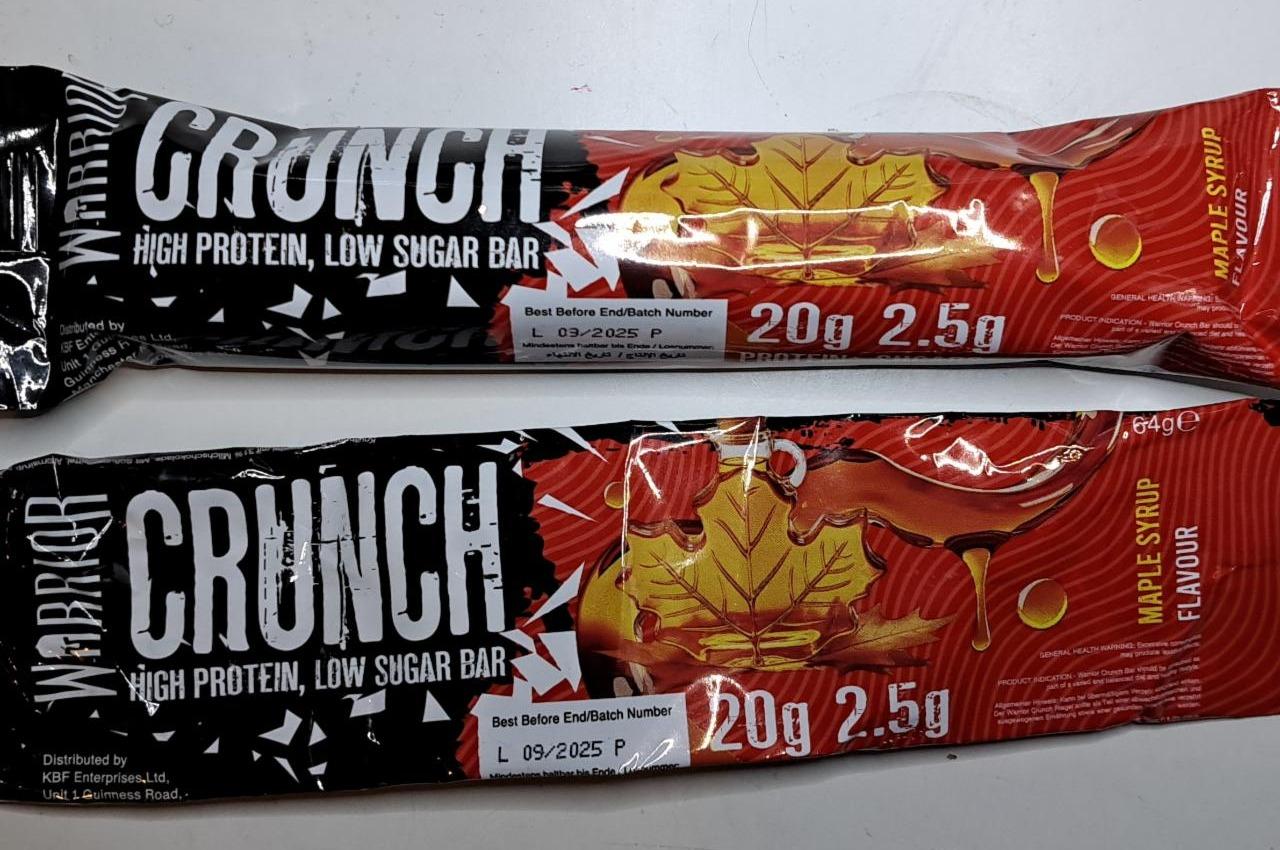 Fotografie - Crunchy protein bar maple syrup flavour Warrior