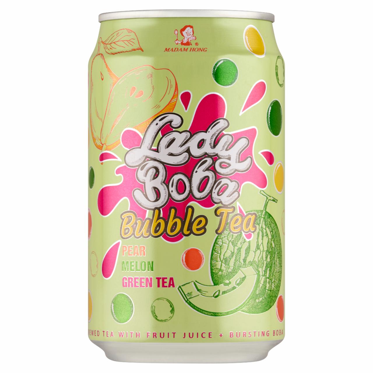 Fotografie - Bubble tea peach strawberry black tea Lady Boba