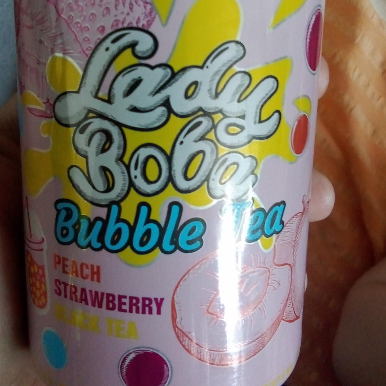 Fotografie - Bubble tea peach strawberry black tea Lady Boba