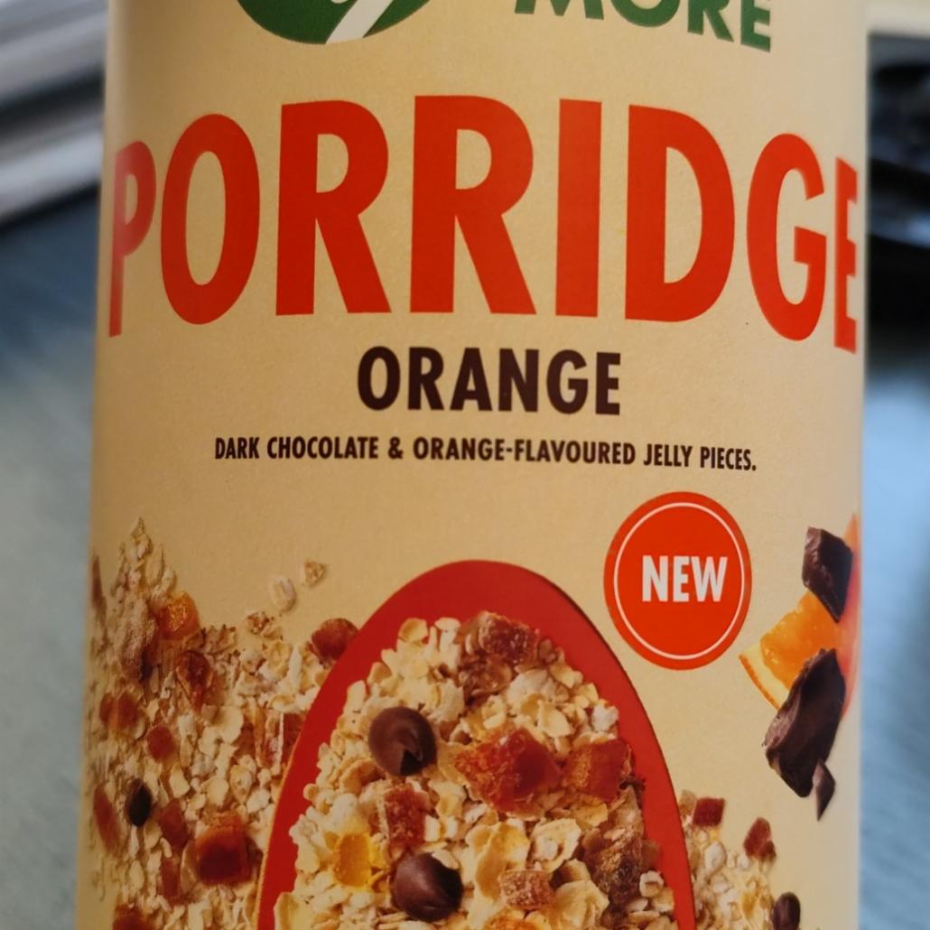 Fotografie - Porridge orange dark chocolate & orange-flavoured jelly pieces OneDayMore