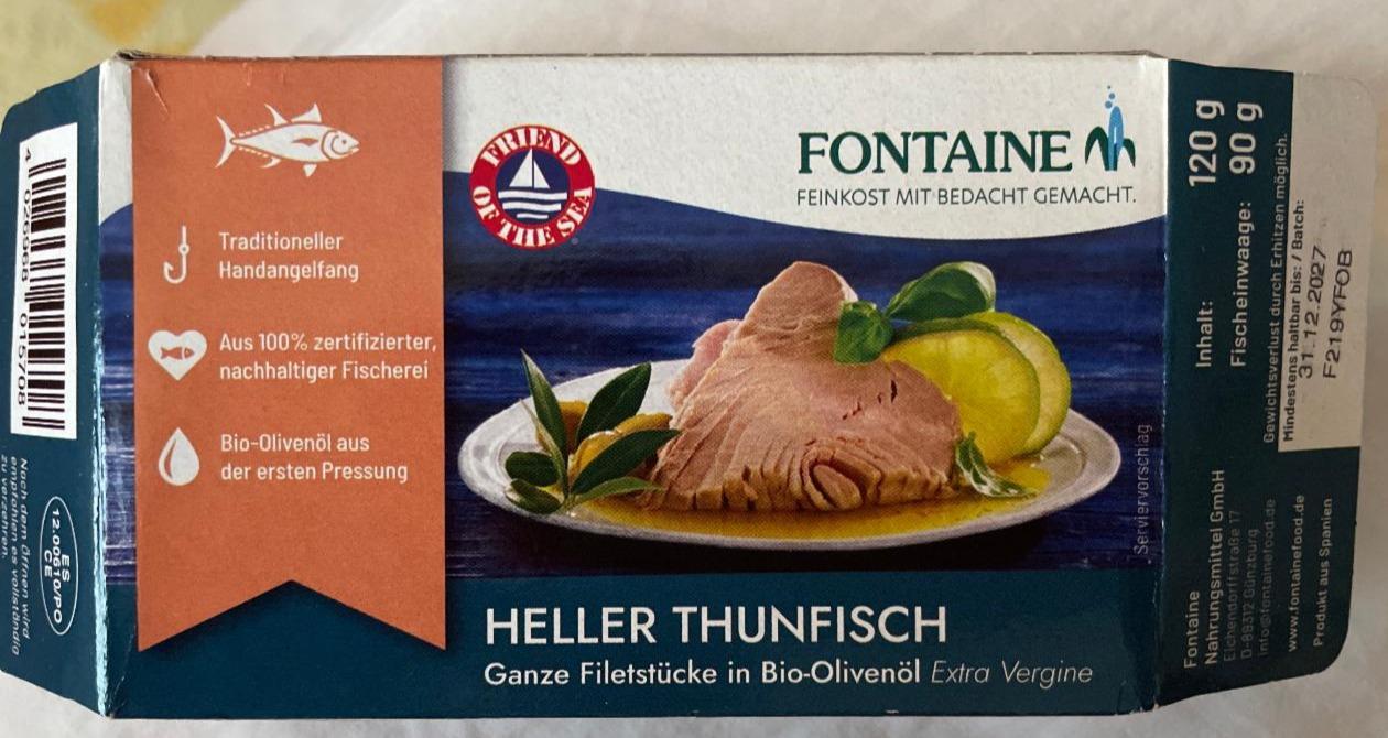 Fotografie - Heller thunfisch ganze filetstücke in bio-olivenöl extra vergine Fontaine