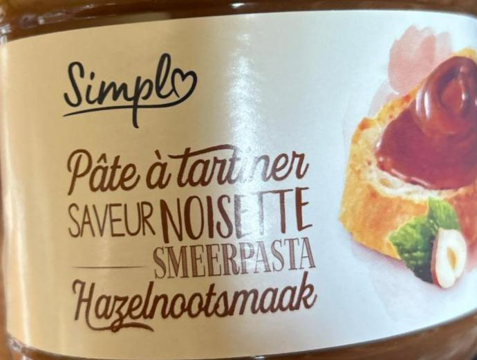 Fotografie - Pâte à tartiner saveur noisette smeerpasta hazlnootsmaak Simpl