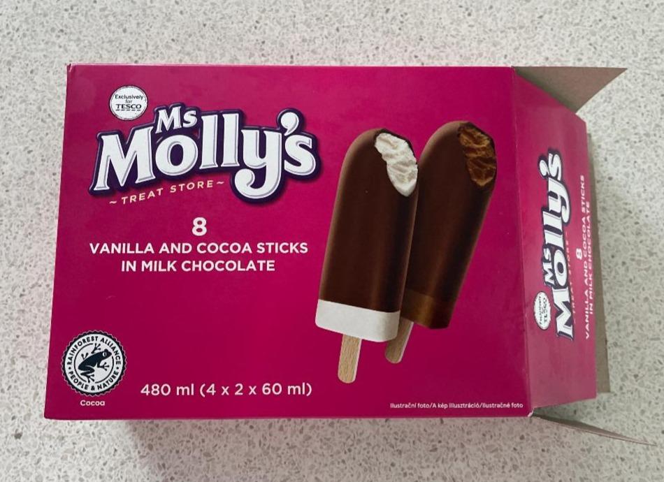 Fotografie - Vanilla and cocoa sticks in milk chocolate Ms Molly's
