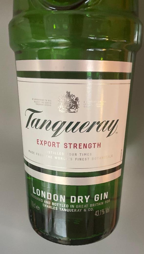 Tanqueray London Dry Gin 43,1% - kalorie, kJ a nutriční hodnoty