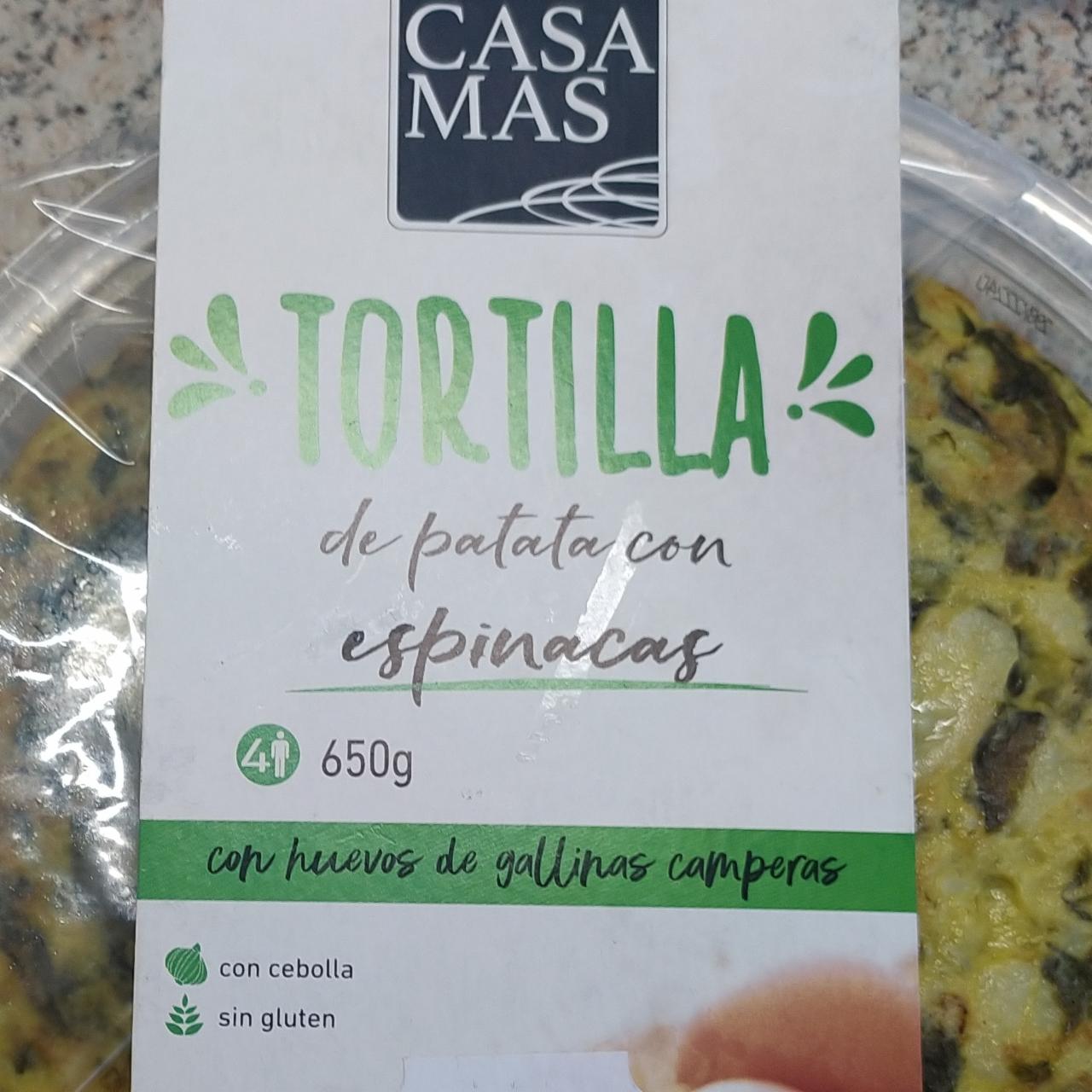 Fotografie - Tortilla de patata con espinacas Casa Mas