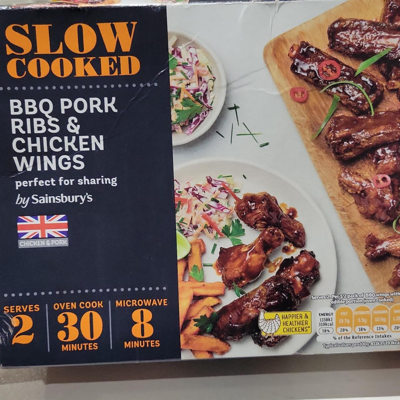 Fotografie - Slow cooked BBQ chicken wings with glaze Sainsbury's