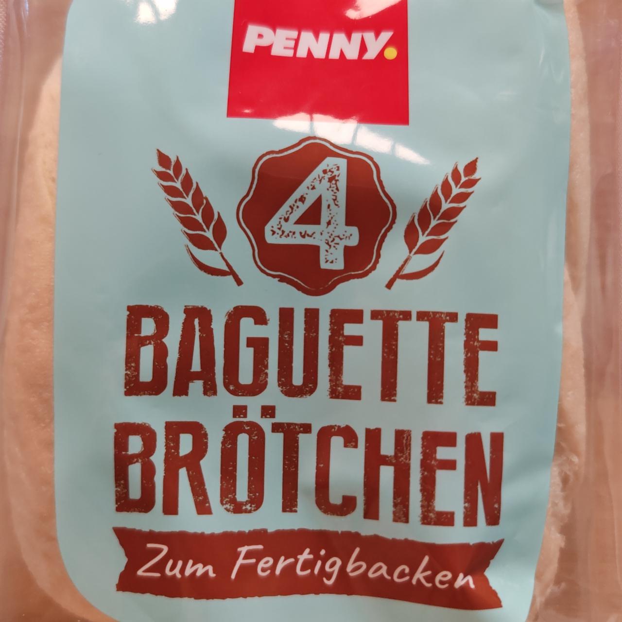 Fotografie - 4 Baguette brötchen zum fertigbacken Penny