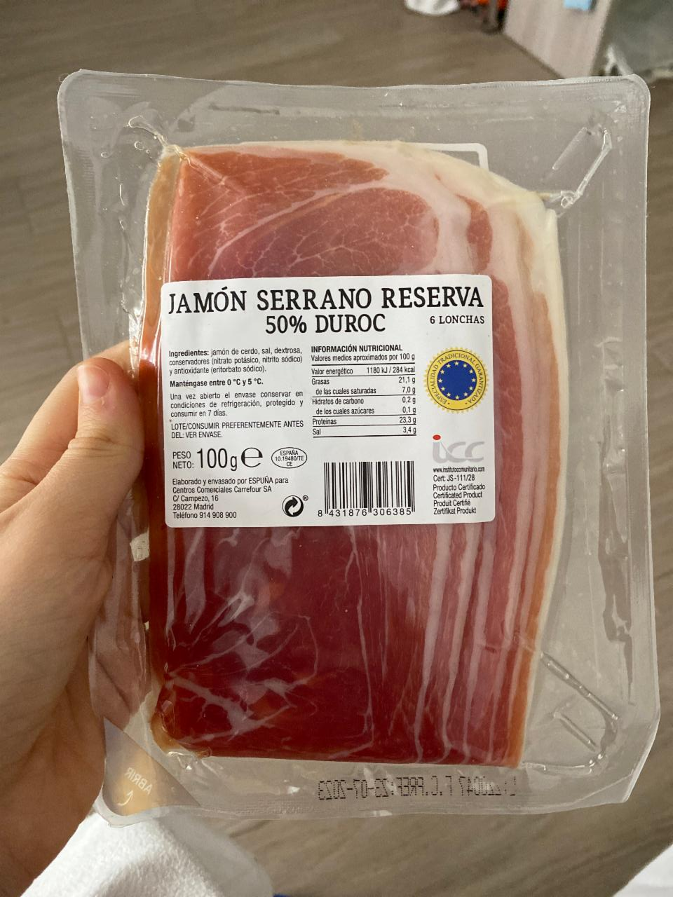 Fotografie - Jamón Serrano Reserva Carrefour