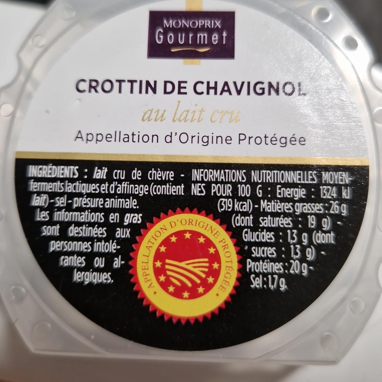 Fotografie - Crottin de chavignol sýr z kozího mléka Monoprix Gourmet