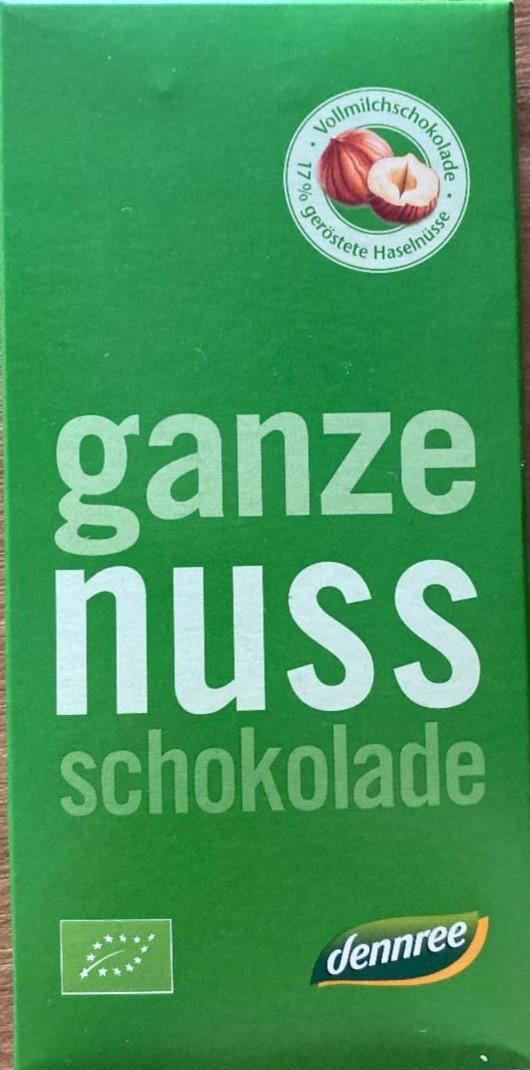 Fotografie - Ganze nuss schokolade Dennree