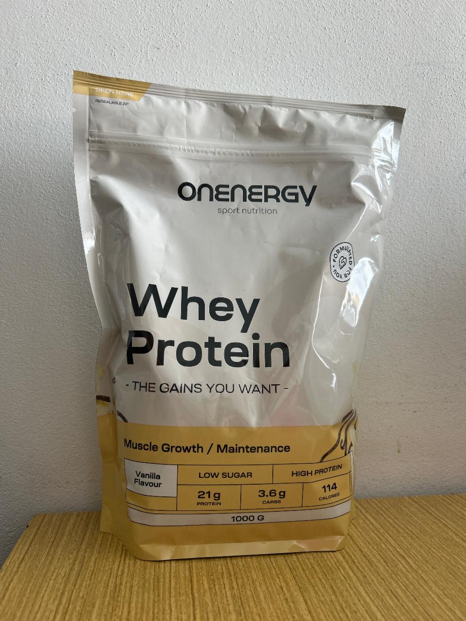 Fotografie - Whey protein vanilka Onenergy