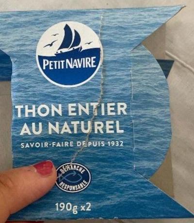 Fotografie - Thon entier au naturel Petit Navire