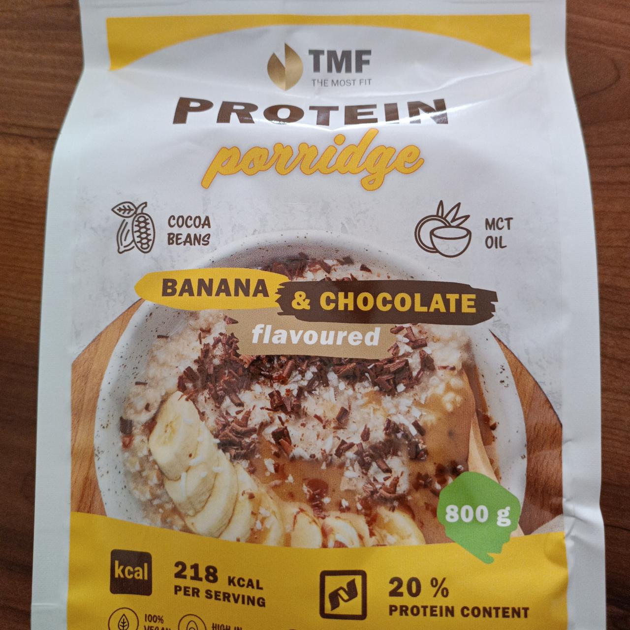 Fotografie - Protein porridge Banana & Chocolate flavoured TMF