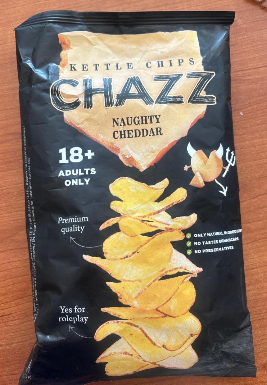 Fotografie - Kettle chips naughty cheddar Chazz