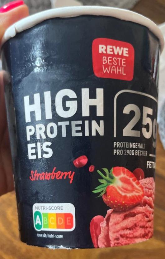 Fotografie - High protein eis strawberry Rewe beste wahl