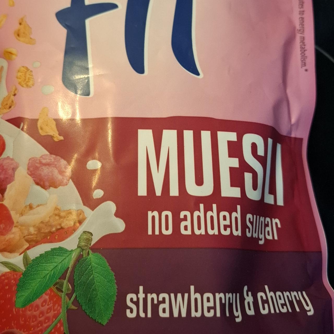 Fotografie - Fit muesli strawberry & cherry no added sugar Sante