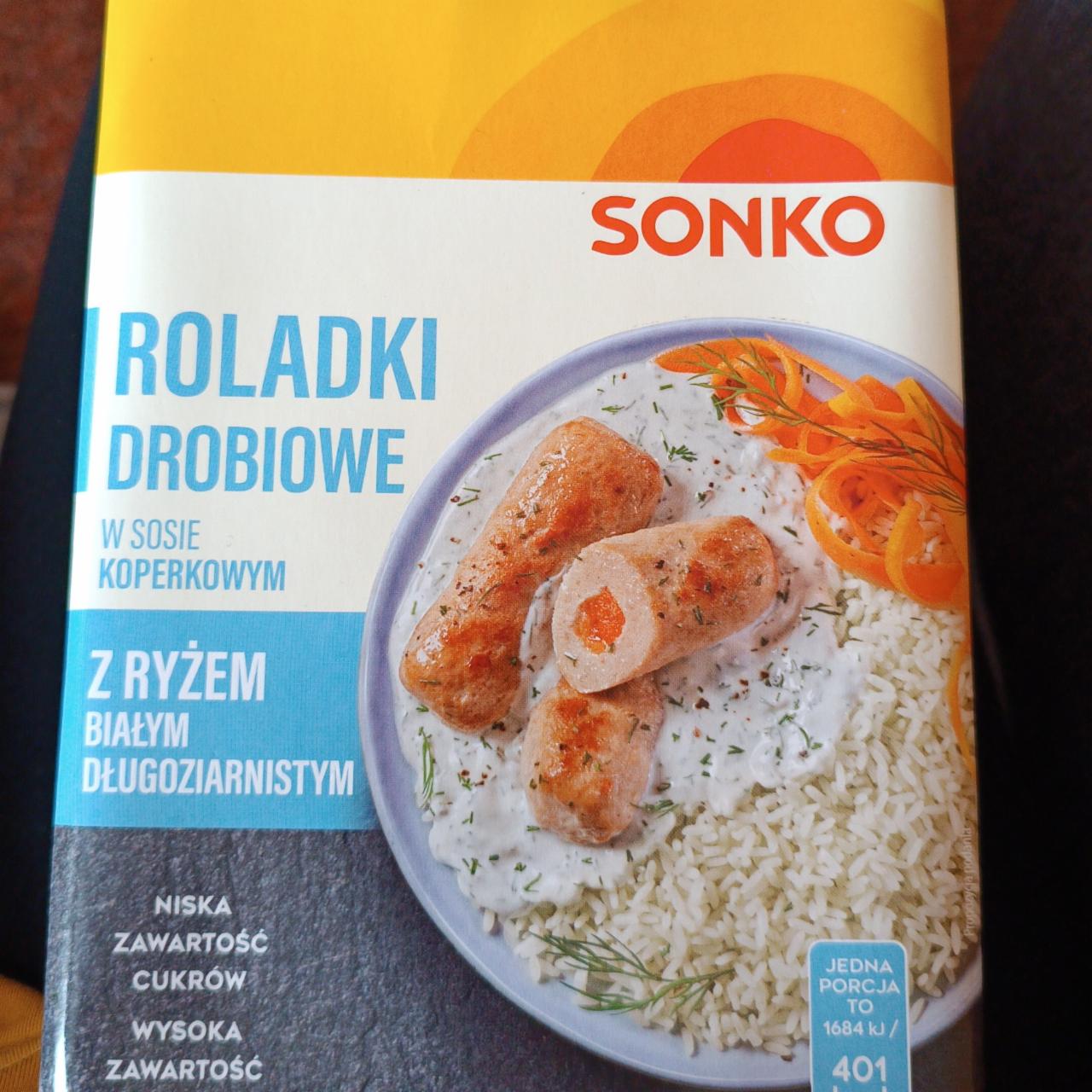 Fotografie - Roladki drobiowe w sosie koperkowym z ryżem Sonko