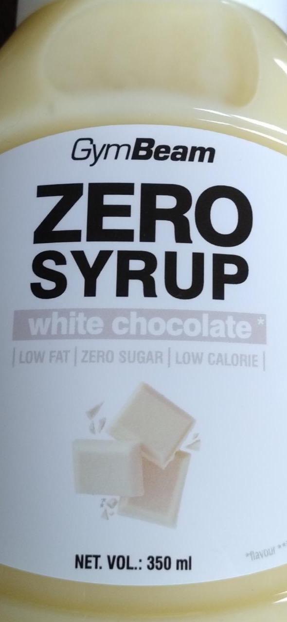 Fotografie - Zero Syrup White Chocolate GymBeam