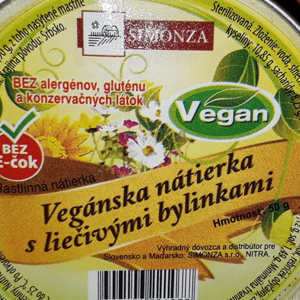 Fotografie - Vegánska nátierka s liečivými bylinkami Simonza