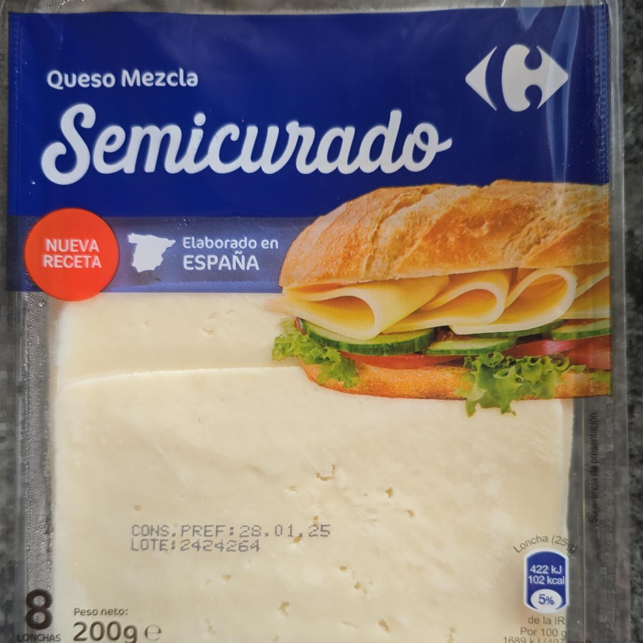 Fotografie - Queso mezcla semicurado Carrefour