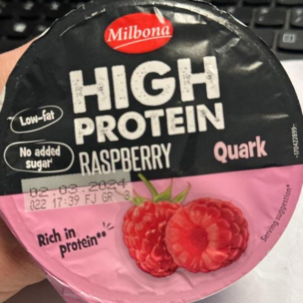 Fotografie - High protein raspberry quark Milbona