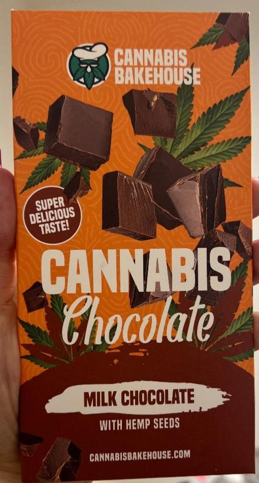 Fotografie - Cannabis chocolate milk chocolate with hemp seeds Cannabis Bakehouse