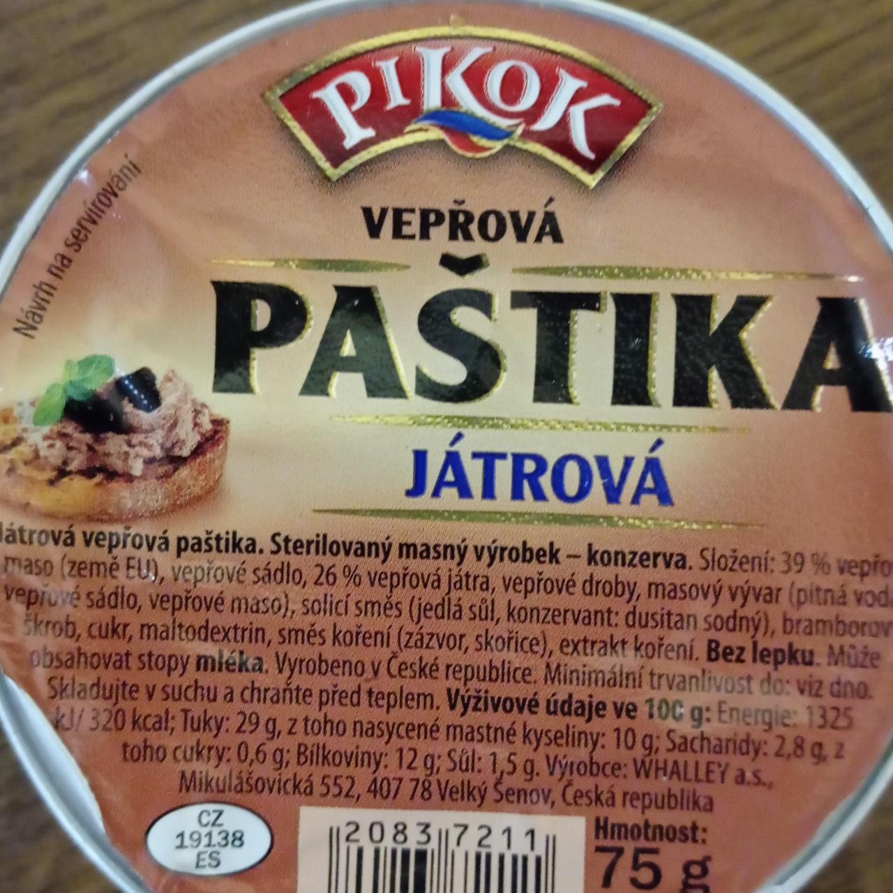 Fotografie - Vepřová paštika játrová Pikok