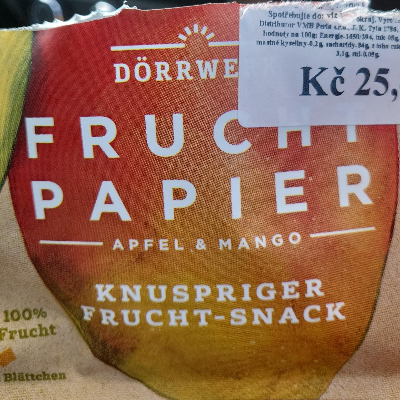 Fotografie - Frucht papier apfel & mango Dörrwerk