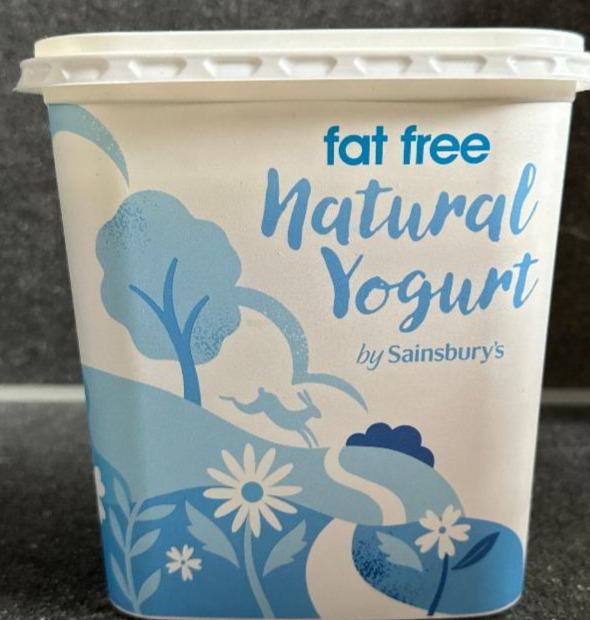 Fotografie - Fat free natural yogurt by Sainsbury's