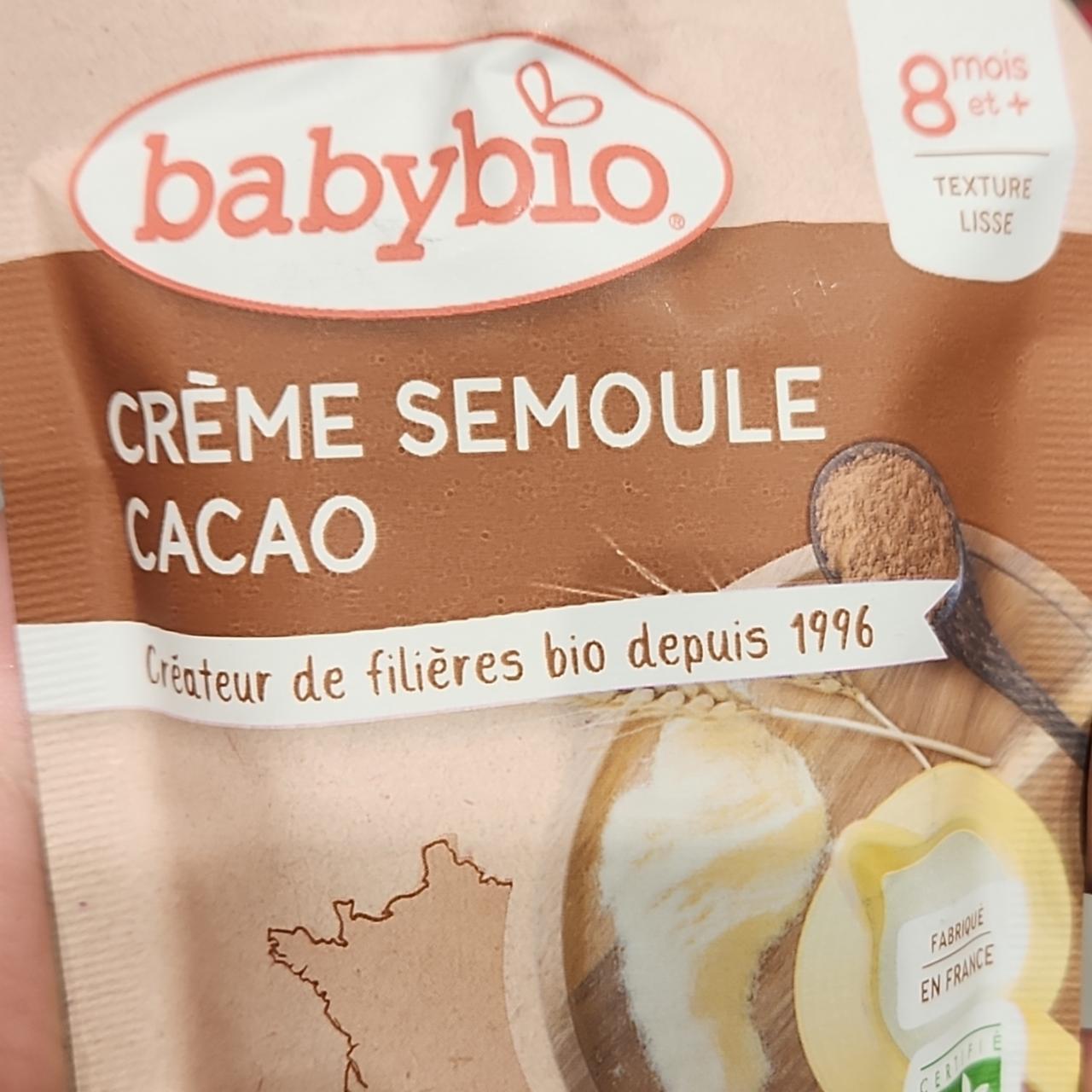 Fotografie - Crème semoule cacao Babybio