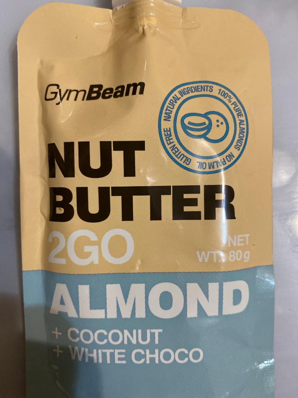 Fotografie - Nut butter 2Go Almond + coconut + white choco GymBeam