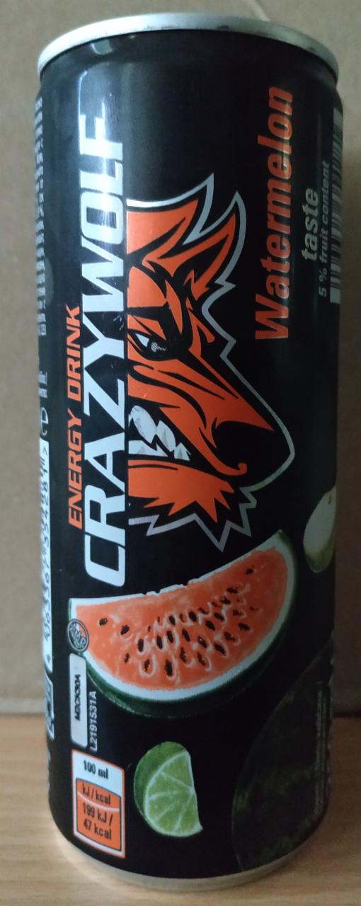 Fotografie - Energy drink watermelon taste Crazy Wolf